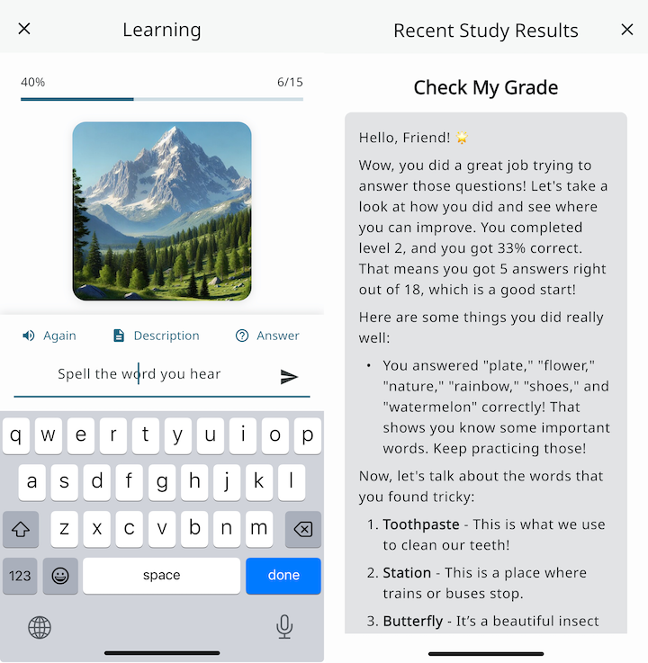 Spell Start Fun Dictation Test for Kids